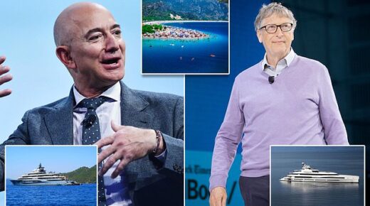El luciferino Bill Gates invitó al multimillonario Jeff Bezos a su fiesta de cumpleaños 66 en Turquía